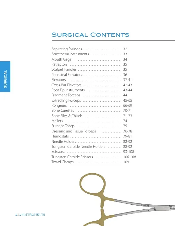 JJ Instruments Surgical Catalog